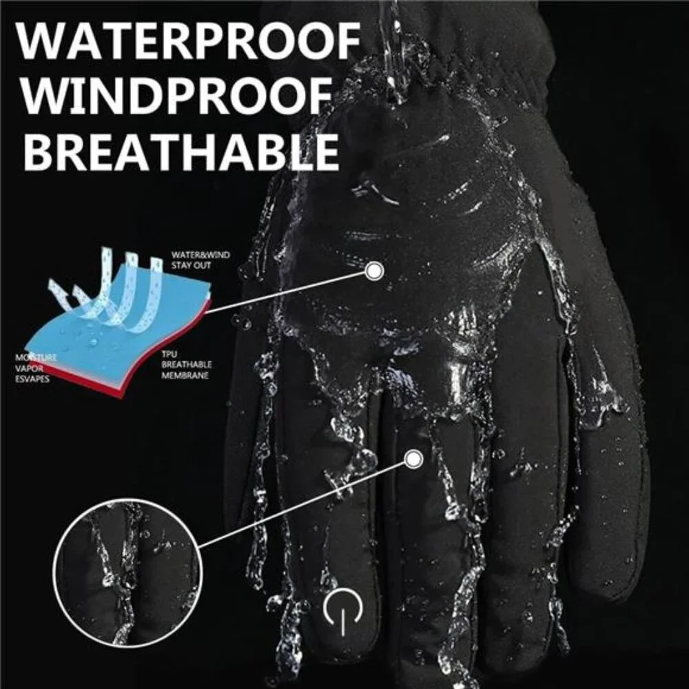 Kids Winter Warm Gloves Touchscreen Thermal Water-Resistant